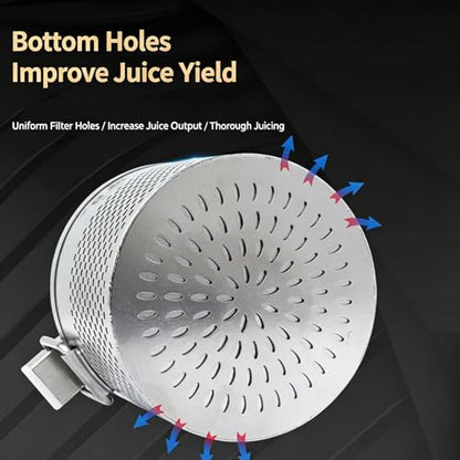 1.8L Manual Honey Press Extractor, Fruit Wine Press, Stainless Fruit Wine Press, Detachable Design, with Filter Bag, for Beeswax, Honey, Fruit & Vegetables