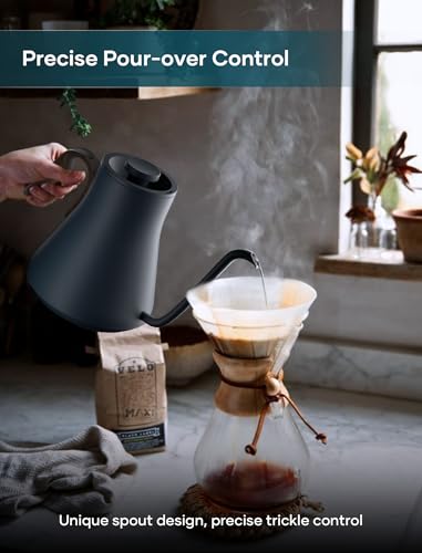 INTASTING Electric Kettle, Gooseneck Electric Kettle, ±1℉ Precise Temperature Control, Stainless Steel Interior, Quick Heating for Pour Over Coffee, Tea & Boiling Water, 0.9L (Navy Blue) - color: Navy Blue