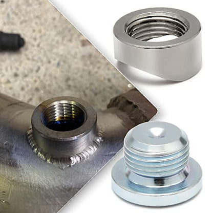 Ledaut M18X1.5 Bung and Plug Notched Style (2 Bungs/ 2 Plugs) Notched Style Fitting Bungs M18X1.5