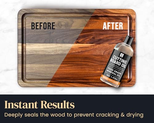 Mevell Food Grade Mineral Oil Made in USA 16 Oz, Butcher Blocks and Kitchen Countertops Conditioner, Food Safe Cutting Board Oil, Finish for Marble, Soapstone - size: 5.5"L x 3.5"W