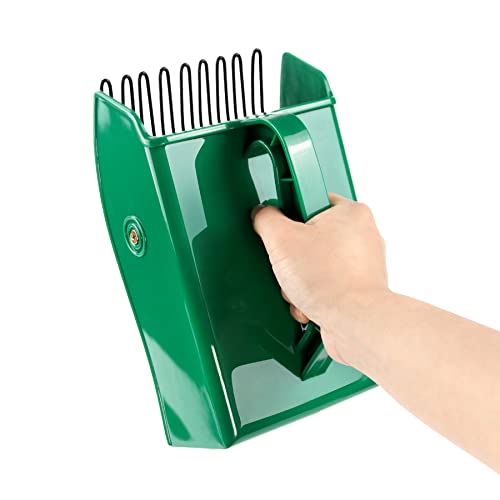 Easier Berry Picker Scoop Blue Berry Picking Rake with Metal Comb and Ergonomic Handle, Huckleberry Picker Harvesting Tool, Green - color: Green