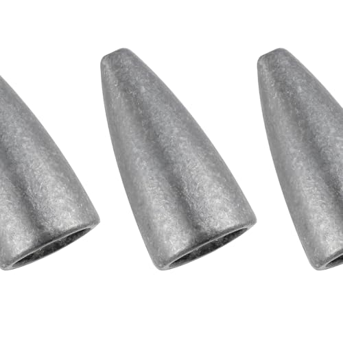 Dr.Fish 50 Pack Bullet Fishing Sinkers Worm Weights Lead Fishing Weights Bass Fishing Sinker Freshwater Texas Carolina Rig Punch Shot - size: 2oz-30 Pack