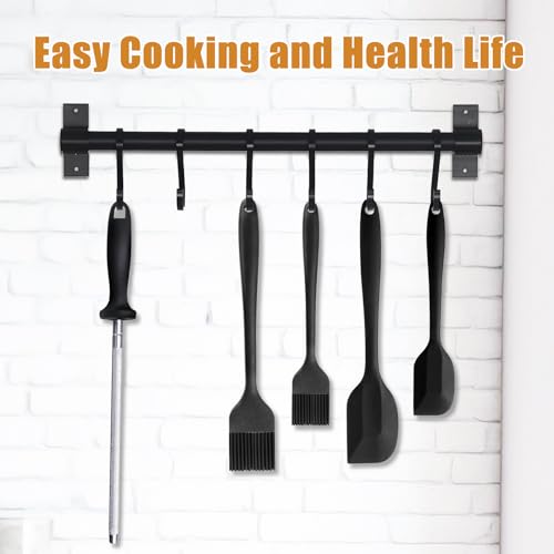 Silicone Basting Brush for Cooking 2 Pcs Pastry Brush for Grilling,Oil,BBQ,Meat,Sauce,Baking (Black) - color: Black