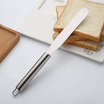 OLIREXD Cake Metal Spatula Stainless Steel Foodservice Straight Icing Spatula Spreader, Set of 2, 11-Inch, Silver - color: 2 Pieces