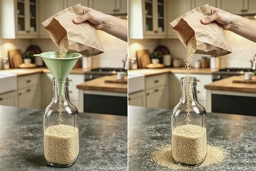 New Talent 3 Piece Plastic Funnel Set (Pastel Color) - Kitchen Funnels Pouring Spout - for Filling Bottles Water Liquid, Protein Powder, Food Grade Cooking, Drink, Paint, Lotion, Kids
