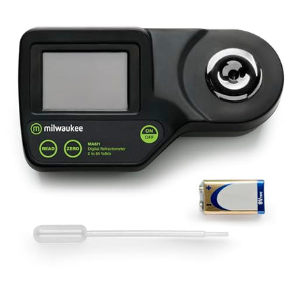 Milwaukee 0 to 85% Brix Digitial Refractometer with Carrying Case - MA871BOX