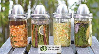 ChouAmi (The Little Fermenter) Stainless Steel Fermenting Lid for Le Parfait Glass Canning Jars (Device Only)