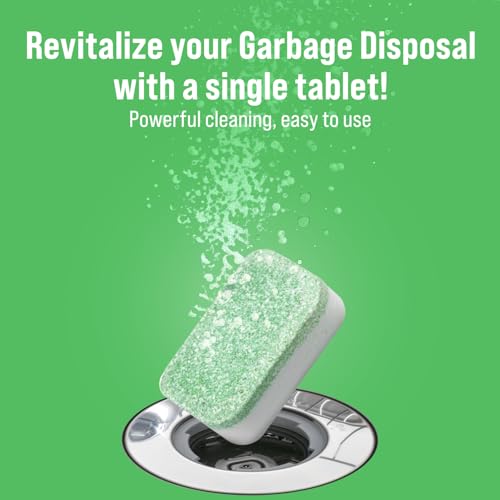 Rockin' Green Deep Cleaning and Deodorizing Tablets for Dishwashers, Washing Machines, and Garbage Disposals, Removes Odor and Residue (Garbage Disposal Cleaning Tablets, 24 Pack) - size: 1 Count (Pack of 24), style: Garbage Disposal Cleaning Tablets