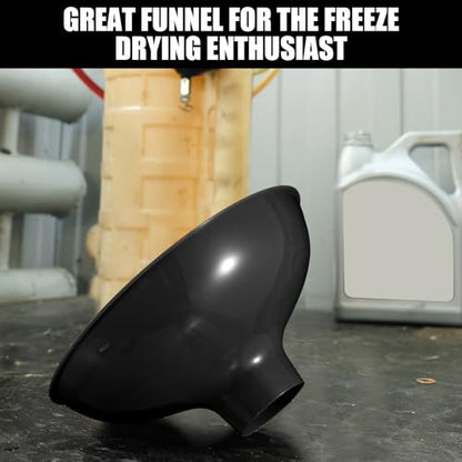 Vesici Extra Large Wide Mouth Funnel 2.5" x 10" Multi Purpose Filling Funnel Plastic Reusable for Water Softener Resin Tanks Carbon Media Jar Filling Use(Black,2 Pack) - color: Black