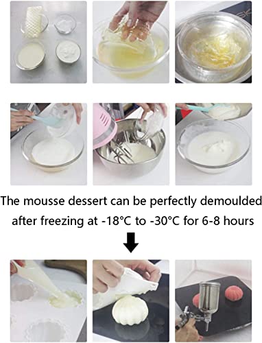 OCPO KITCHEN Mango Silicone Mold for Baking Mousse Cake, Fruit French Dessert, Pastry, Chocolate, Ice Cream, Cake Decoration Mold, 3D Mango Shape (10-Cavity) - style: Mango (10-Cavity)