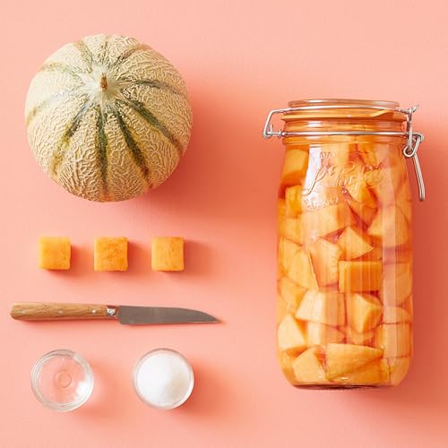 Le Parfait Super Jar 1.5L (48oz) French Glass Preserving Jar w/Airtight Rubber Seal & Wire Bail Closure - BPA-Free Canning Jar for Pickles, Fruit, Sauce & Food Storage - Made in France Since 1930 3PK - color: 48oz (Set/3)