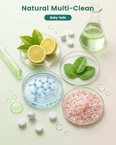 Bottle Washer Detergent Tablets 60PCS Effective for Milk Residue | Compatible with Momcozy, Baby Brezza, Grownsy & All Brands, Cleans Odor, Safe for All Baby Bottles - size: 1 Count (Pack of 60)