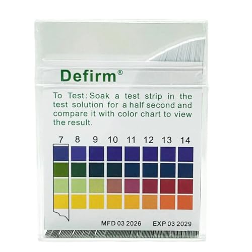 pH Test Strips Paper Universal Wide Range, pH 0-14 Acid Alkaline Litmus Test Strips Paper, Home Usage Water Swimming Pool Cosmetic Scientific School Lab Student Study pH Test