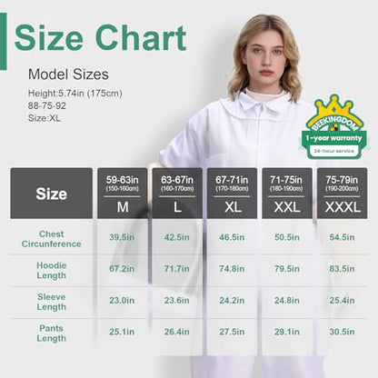 Beekeeping Suit for Men & Women – Full Body Sting Resistant Bee Suit with Detachable Veil, Breathable Cotton Blend & Goatskin Gloves for Beekeeping and Honey Harvesting (XXXL-6'3"-6'8") - size: XXXL for 6'3"-6'8"