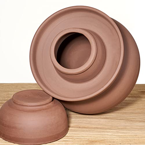 ZHOUXIAO Ceramic Fermentation Crock with Lid, Thickened Porcelain Pickle Jar, Kimchi Pot with Lid Ceramic Food Storage Sealed Containers, Foods Turnip Cabbage Fermenting 4KG