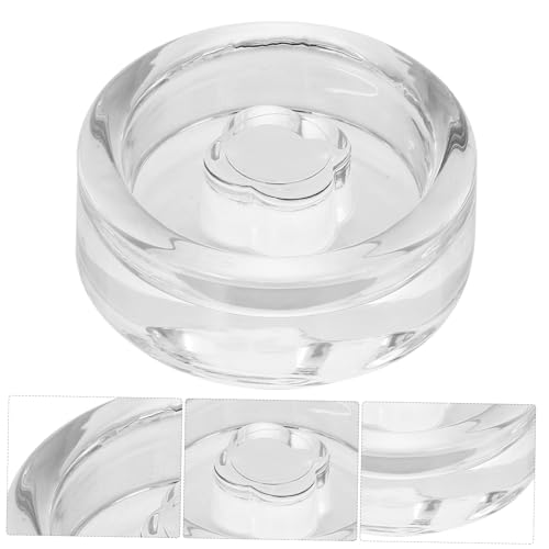 PRETYZOOM Wide Mouth Mason Jar Fermentation Glass Weight Lid for Pickle Can Lids Practical Fermenting Cover for Sauerkraut Kimchi Canning Easy Grip Glass Weight for Home Fermenting Jars