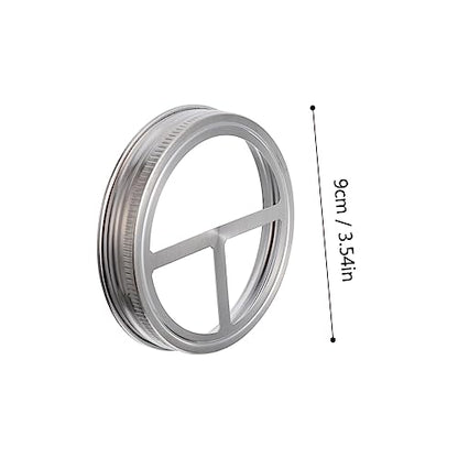 4pcs Jar Lid Replacement Bands Wide Mouth Stainless Steel Toothbrush Cup Lids