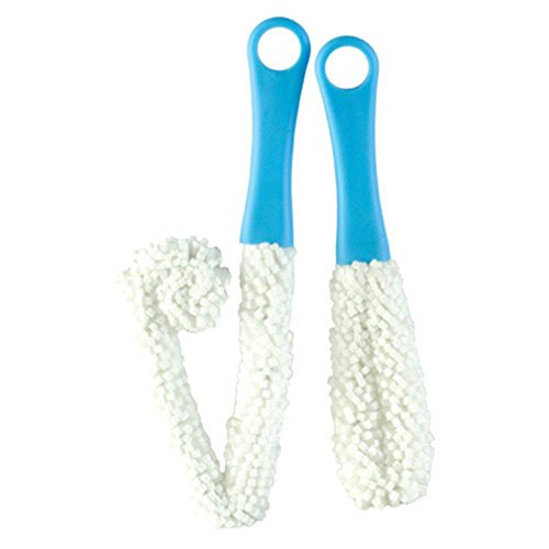 True Cleanse: reusable Glassware Brushes, Long Brush Design for Streak Free glassware, Wine glasses, Beer glasses, Bottle Brush, set of 2 - style: Blue Multipurpose Brush