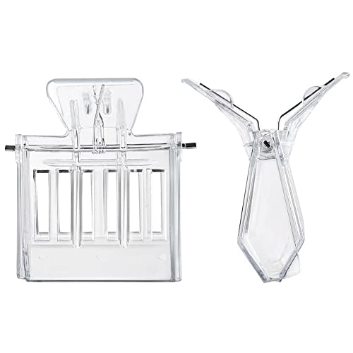 A/U 10 Pack Queen Bee Cage Catcher Clips Transparent Plastic Bee Queen Catcher Get Clips Catcher Trap Box Bee Queen Clip Beekeeper Beekeeping Getting Tool Beekeeping Equipment