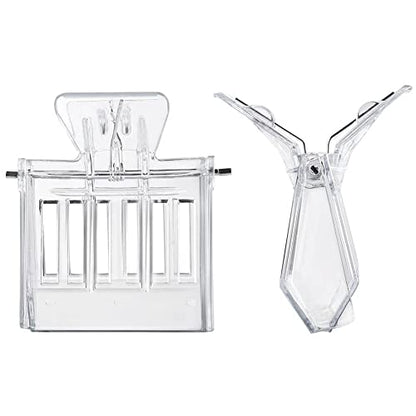 A/U 10 Pack Queen Bee Cage Catcher Clips Transparent Plastic Bee Queen Catcher Get Clips Catcher Trap Box Bee Queen Clip Beekeeper Beekeeping Getting Tool Beekeeping Equipment