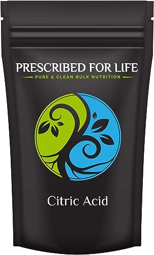 Prescribed For Life Citric Acid Powder, Polvo de Acido Cítrico, Citric Acid for Bath Bombs & Cleaning, USP Grade, Higher Quality Than Food Grade (10kg) - size: 22.05 Pound (Pack of 1)