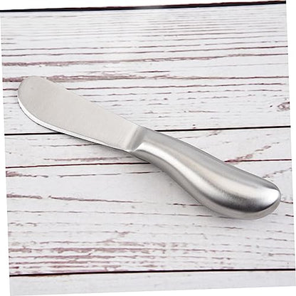 Healifty Stainless Steel Butter Spreader and Cheese Knife Rust Resistant Cream Spatulas for Cake Icing Butter Cheese Kitchen Utensil for Home Bakery and Catering Use
