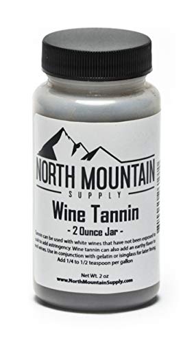 FastRack Set of 2 One Gallon Jars with Drilled Lid & Airlock + North Mountain Supply 2 Ounce Wine Tannin