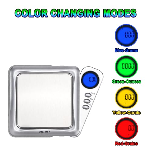 American Weigh Scales 200g x 0.01g Digital Pocket Gram Scale-Blade Series | Precision Mini Scale 0.01g Accuracy, Pocket Scale for Kitchen, Gold, Gems & Coin Scale, Smart Digital & Compact Scale - color: Silver, size: 200g x 0.01g