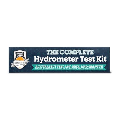Fermentaholics Triple Scale Hydrometer – Measure and Monitor Specific Gravity, Brix, Potential Alcohol, and ABV in Wine, Beer, Mead, Cider, and Other Homebrewed Drinks (Glass, Clear)