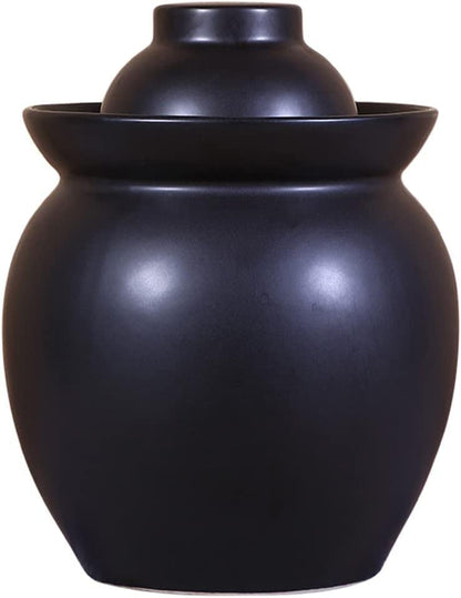 Ceramic Fermentation Crock Jar Pickling Traditional Chinese with Water Seal Airlock Lid,k0.5kg