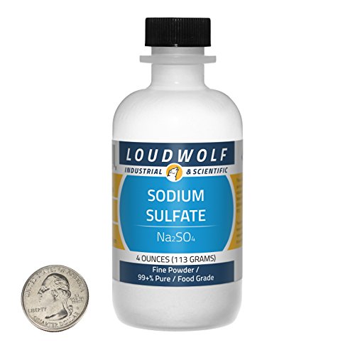 Sodium Sulfate/Fine Powder / 4 Ounces / 99+% Pure/Food Grade