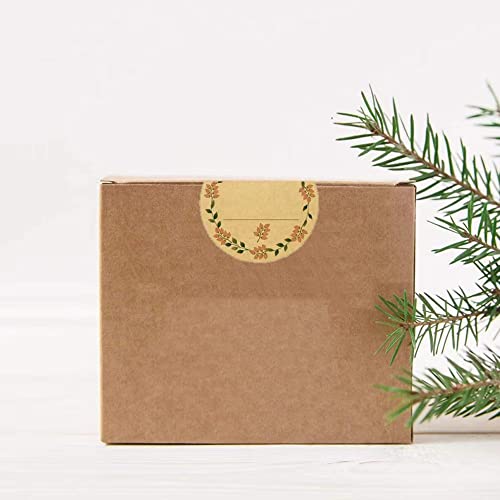 2" Canning Labels for Jars, 500 PCS Kraft Gift Labels, Mason Jar Stickers,Jam Homemade Canning Jar Labels Stickers,Dissolvable Food Labels Stickers - color: Yellowish Brown 1