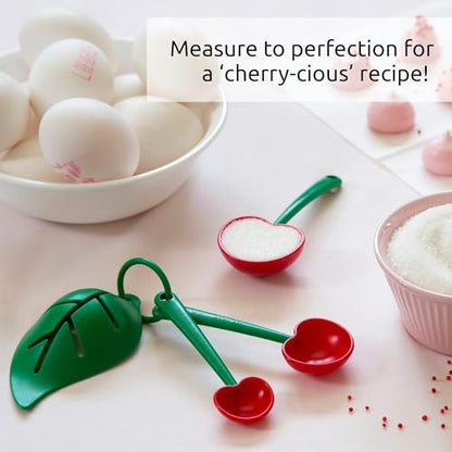 OTOTO Measuring Cups Set - Teaspoons for Dry & Liquid Ingredients, BPA-free & Dishwasher Safe, Funny Gifts, Baking Accessories, Unique Kitchen Gadgets (Mon Cherry) - style: Mon Cherry