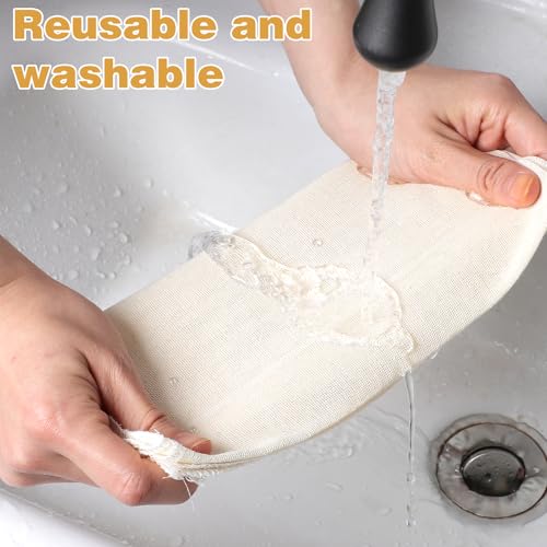 48 Pcs 20 x 20 Inches Cheese Cloths Bulk, Grade 100 Hemmed Cheesecloth for Straining, Unbleached Cotton Muslin Cloth Reusable for Cooking Baking Juicing Cheese Making