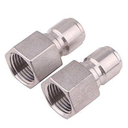 DERNORD Stainless Steel Female Quick Disconnect FPT 1/2" Homebrewing Connector Sanitary Fitting Pack of 2 - size: Male