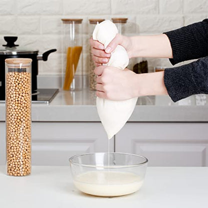 Boao 50 Pcs Cheese Cloth Tea Filters - Reusable 8 x 10 Inch Tea Bags for Loose Tea, Coffee, Soup and Spice Straining