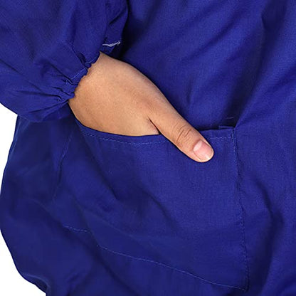AYNEFY Beekeeper Suit Pink Polyester Beekeeping Jacket with Veil Hood Round Hat Design Elastic Cuffs Lightweight Protection for Apiary Inspection and Beginner Beekeepers (Blue)