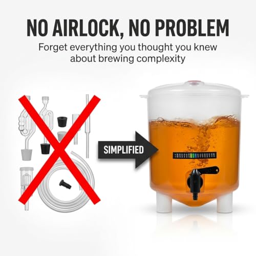 Craft Beer Making Kit Plus Bottles - Our Conical Fermenter Eliminates Sediment and Makes Bottling a Snap - 1 Gal. Recipe Included
