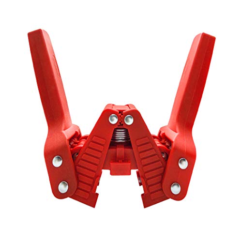 Manual Twin Lever Hand Capper for Home Brewing, Crown Capper with 50PCS Plastic Red Beer Bottle Crown Caps