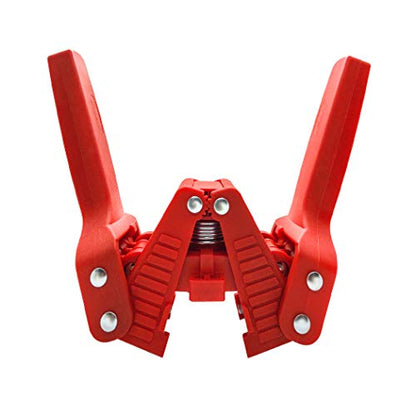 Manual Twin Lever Hand Capper for Home Brewing, Crown Capper with 50PCS Plastic Red Beer Bottle Crown Caps