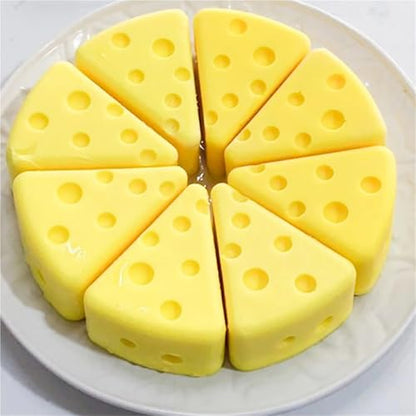 Cheese Shaped Silicone Baking Form for Mousse, Chocolate, Fudge, and Pastry, Reusable Dessert Decoration Pan for Home Kitchen(1 cheeses)