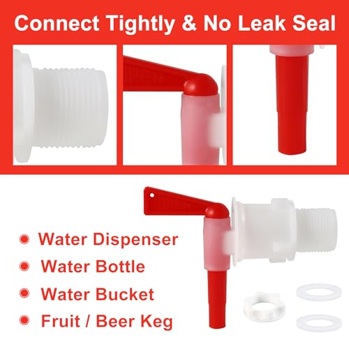 Plastic Spigot Bottling Spigot, 4PCS Beer Faucet Tap Plastic Spigot for 5 Gallon Bucket Beer Fermentation Spigot Homebrew Bucket Fermenter - color: Red, size: 4PCS