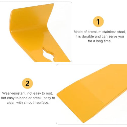 LIFKOME 2pcs Stainless Steel Hive Tool for Beekeeping with Yellow Handle, Sturdy Hive Scraper Tool Not Easy to Bend or Break, Easy to Clean Beekeeping Supplies for Beehive Maintenance