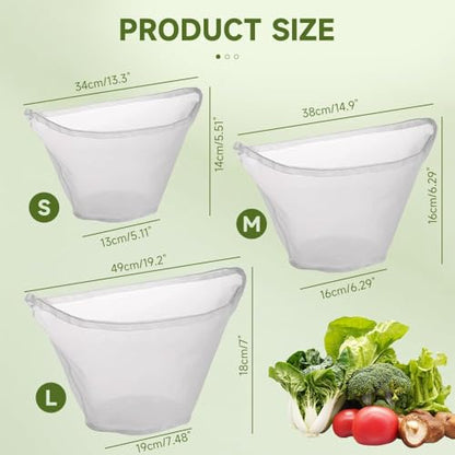Cheese Cloth Bag for Straining, 3Pcs Reusable Cheese Cloth with Closed Edges Fabric Fine Mesh Cloths Soy Milk Bags Cheesecloth Bags Mesh Bag for Stock Cooking (Large) - size: Large