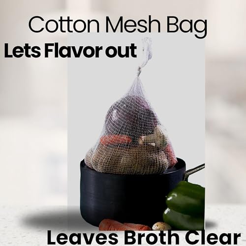 Krafty Gourmet Soup Socks, 3 pack,Cotton mesh Bags for Making Clear Flavorful Broth and Soups - size: 1 Count (Pack of 3)