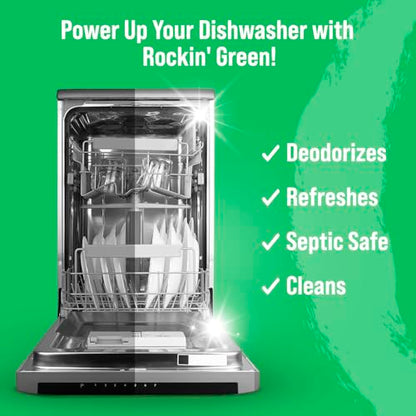 Rockin' Green Deep Cleaning and Deodorizing Tablets for Dishwashers, Washing Machines, and Garbage Disposals, Removes Odor and Residue (Dishwasher Cleaning Tablets, 24 Pack) - size: 1 Count (Pack of 24), style: Dishwasher Cleaning Tablets