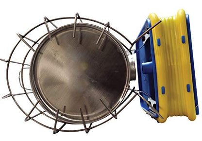 Mann Lake Stainless Steel Bee Smoker Pro Bellow, 4x7 Inch Beekeeper Tool with Heat Guard & Easy Open Lid Tab, High Flow Pump for Calm Bees, Safe Hive Inspections & Honey Harvest, Burn Free Grip Design