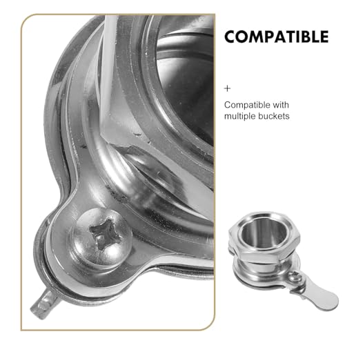 HOMSFOU Honey Gate Valve and Extractor Tap Stainless Steel Beekeeping Equipment for Honey Harvesting Bucket with Dripless Dispensing Control Suitable for Beekeepers and Bottling