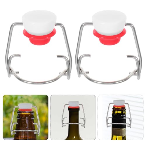 Zerodeko 15Pcs Swing Top Beer Bottle Caps Airtight Replacement Lids for Glass Bottles Home Brewing Soda Milk Bottles Sealers 2.09X1.97X1.06 Inches