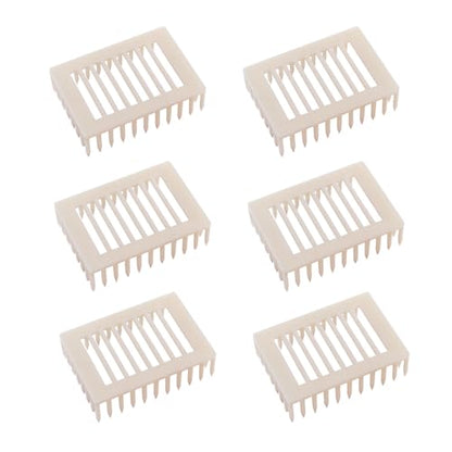 6 Pcs Queen Bee Cage Plastic Beekeeping Rearing Box for Isolation Queen Bee Transporting Catcher Tool